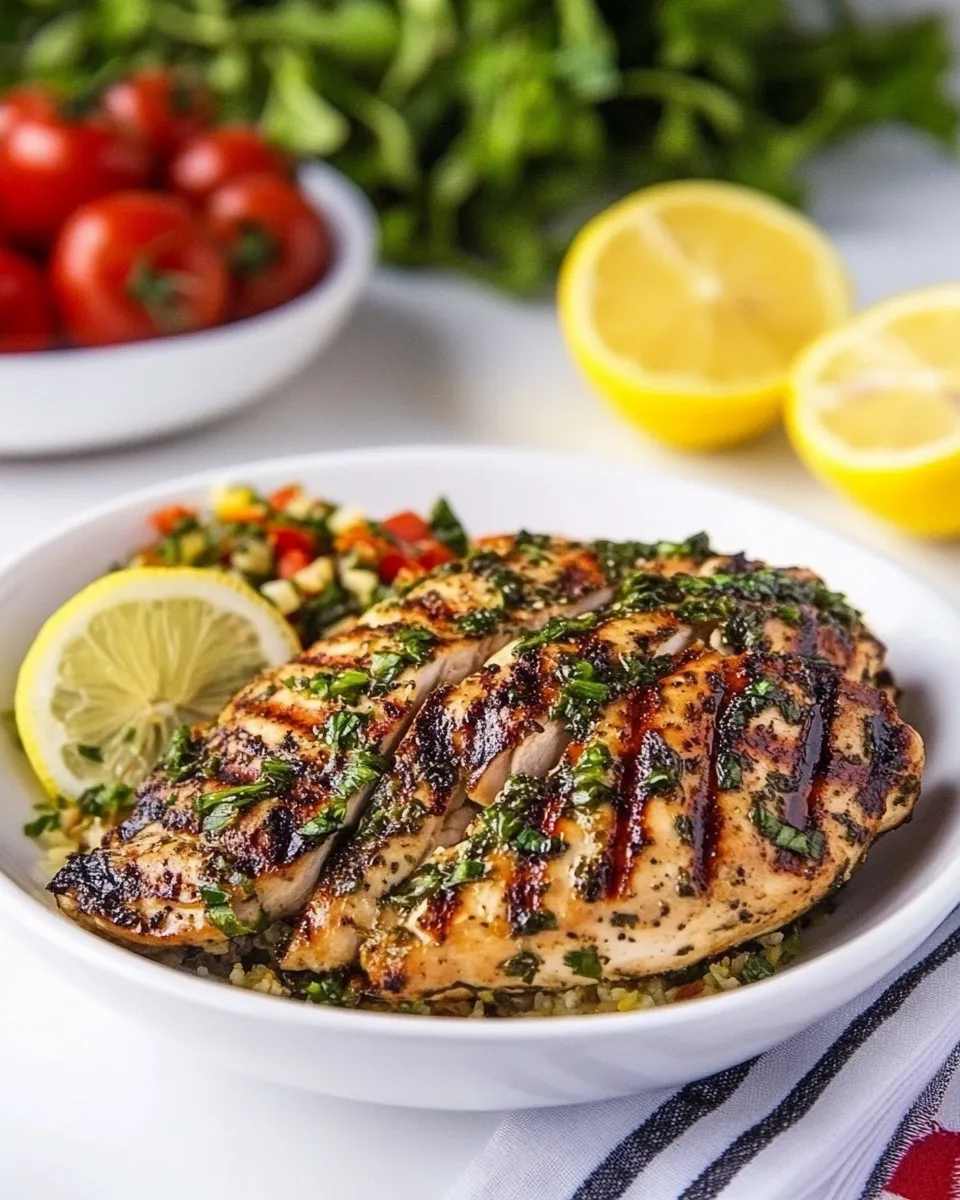 Homemade Lemon Basil Grilled Chicken recipe photo