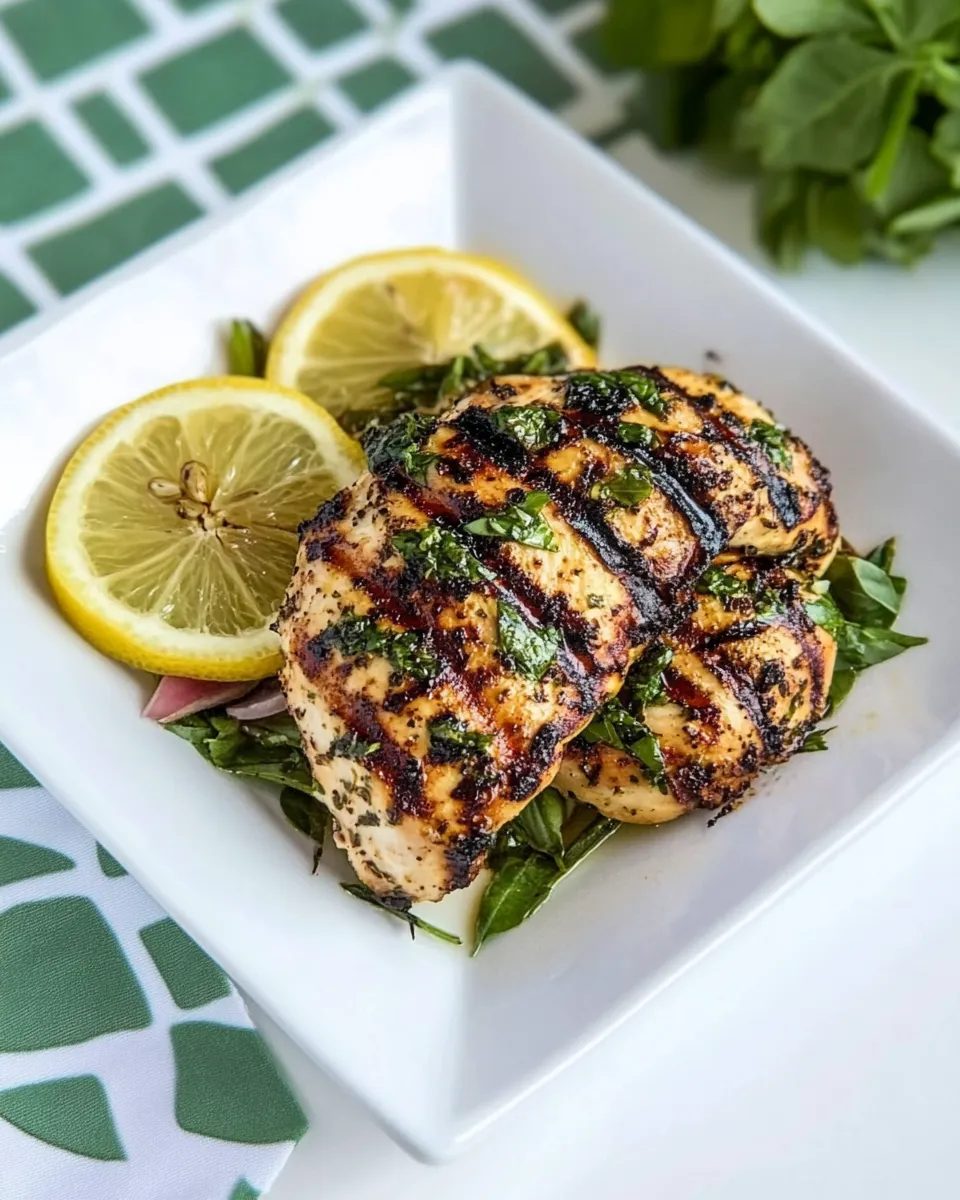 Classic Lemon Basil Grilled Chicken dish photo