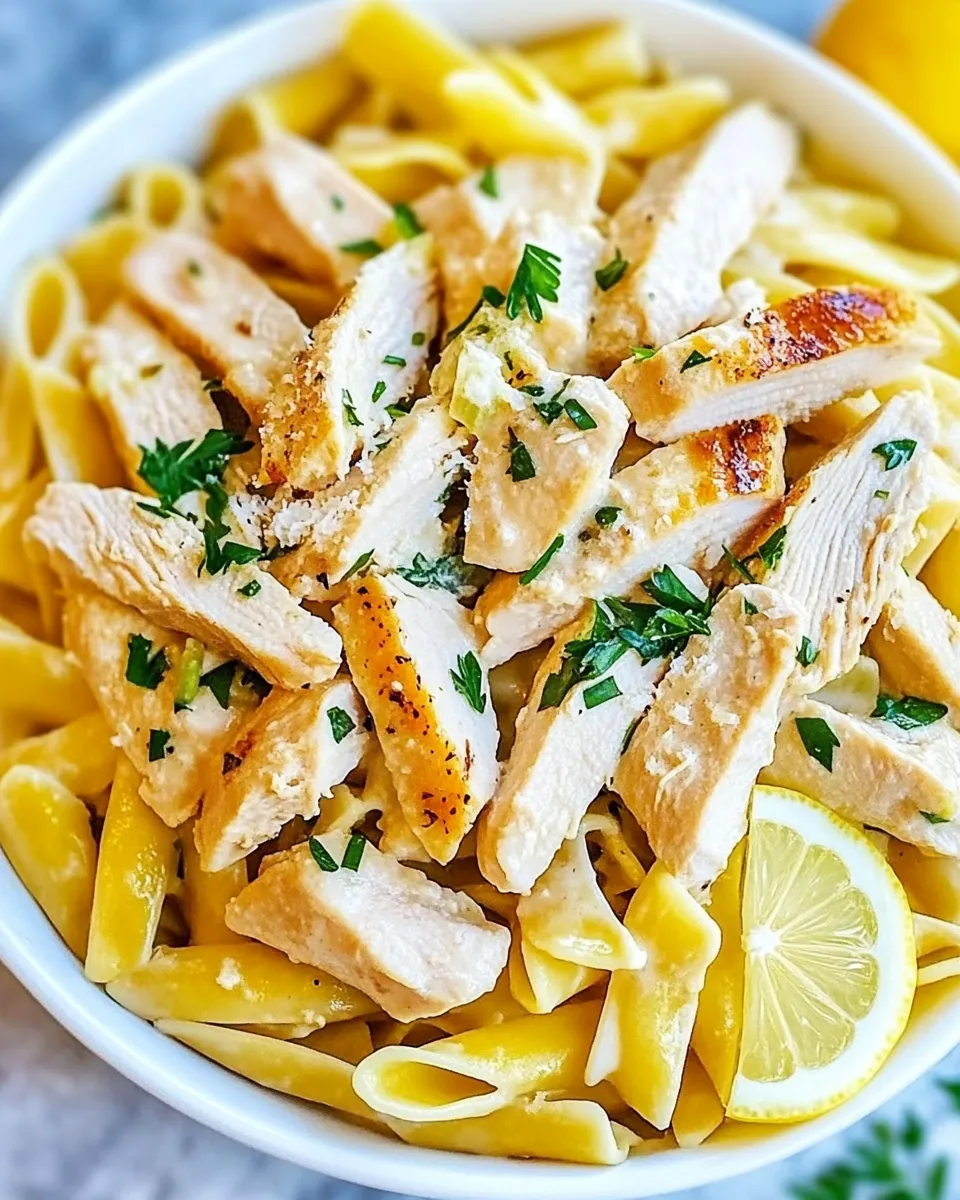 Classic Lemon Butter Garlic Chicken Pasta image