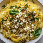 homemade Lemon Butter Spaghetti Squash with Feta. photo