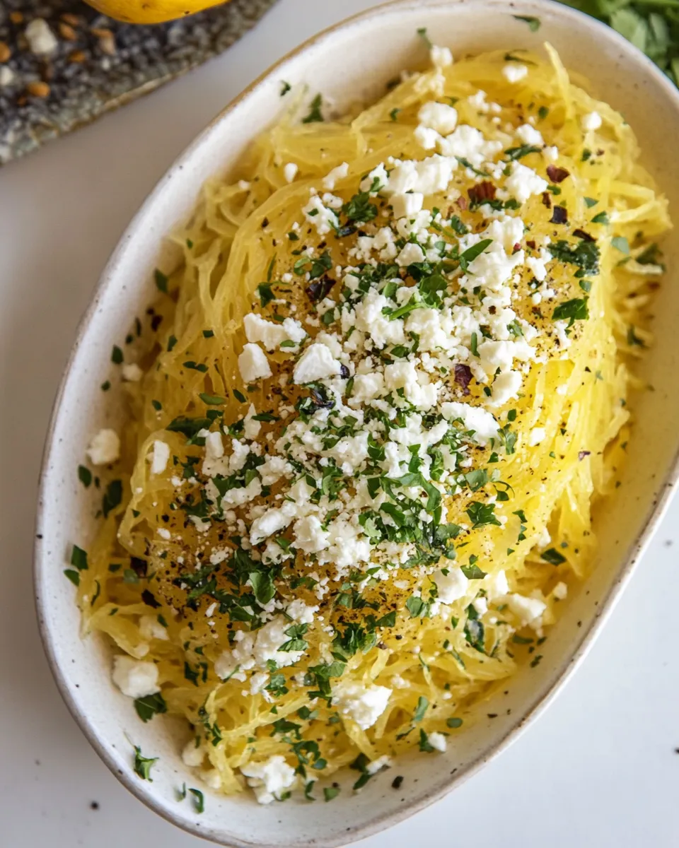 classic Lemon Butter Spaghetti Squash with Feta. image