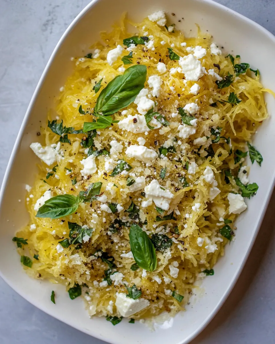 delicious Lemon Butter Spaghetti Squash with Feta. dish photo