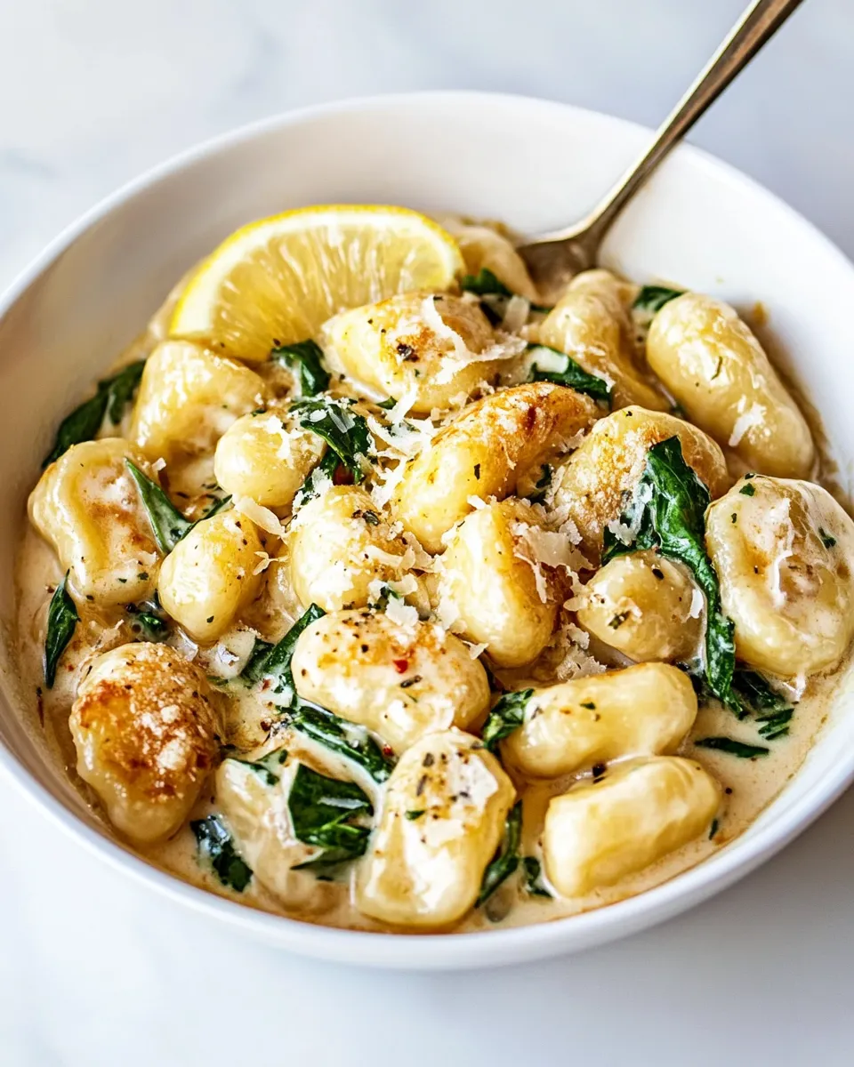 Delicious Lemon Chicken Gnocchi plate image