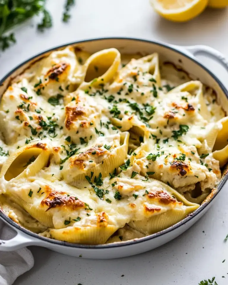 Homemade Lemon Chicken Stuffed Shells Recipe photo