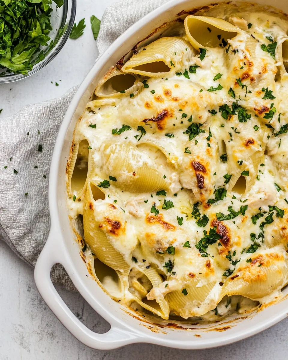 Classic Lemon Chicken Stuffed Shells Recipe image