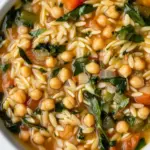 Homemade Lemon Chickpea Orzo Soup photo
