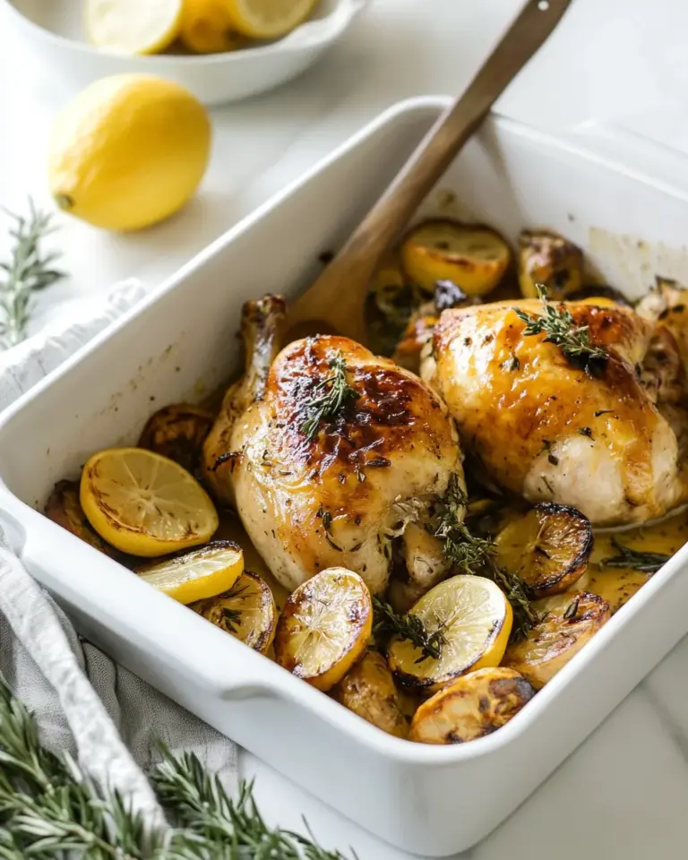 Homemade Lemon and Herb Roasted Chicken photo