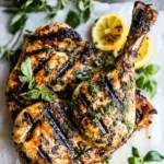 Homemade Lemon and Oregano Grilled Chicken. recipe photo