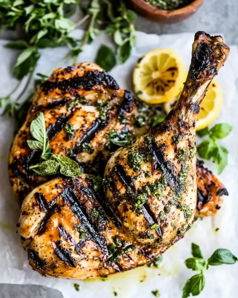 Homemade Lemon and Oregano Grilled Chicken. recipe photo