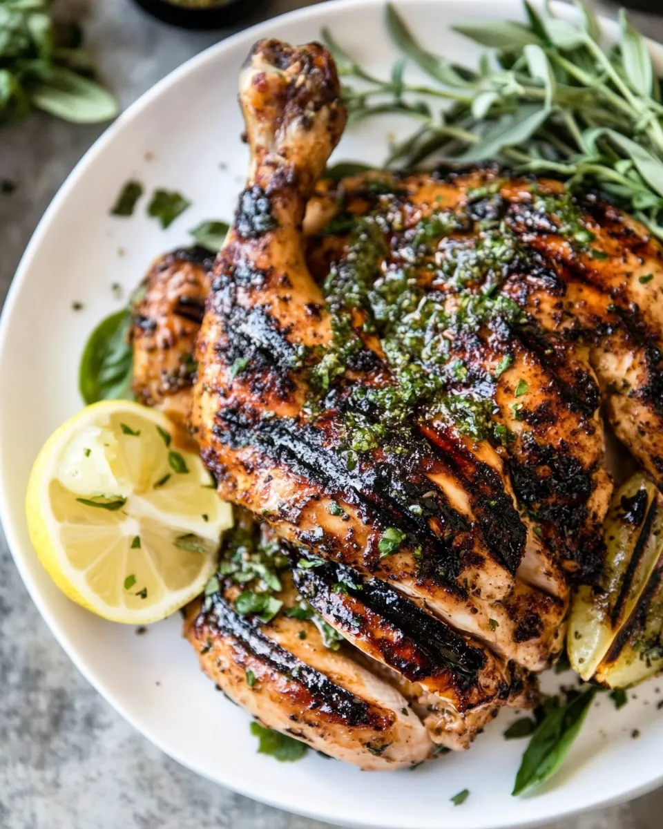 Easy Lemon and Oregano Grilled Chicken. food shot