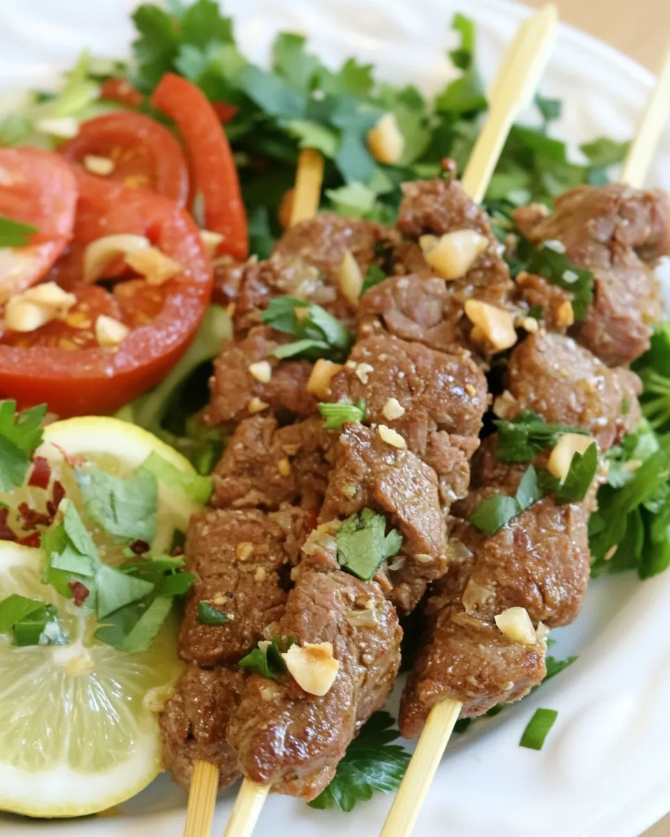 Homemade Lemongrass Beef Skewers recipe photo
