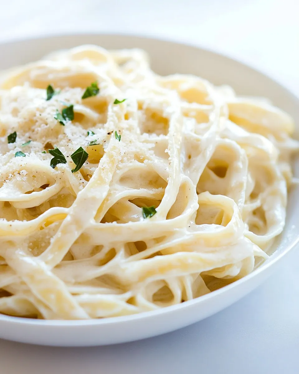 Easy Light Fettuccine Alfredo recipe photo