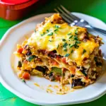 Homemade Lightened Up Vegetable Lasagna Casserole photo