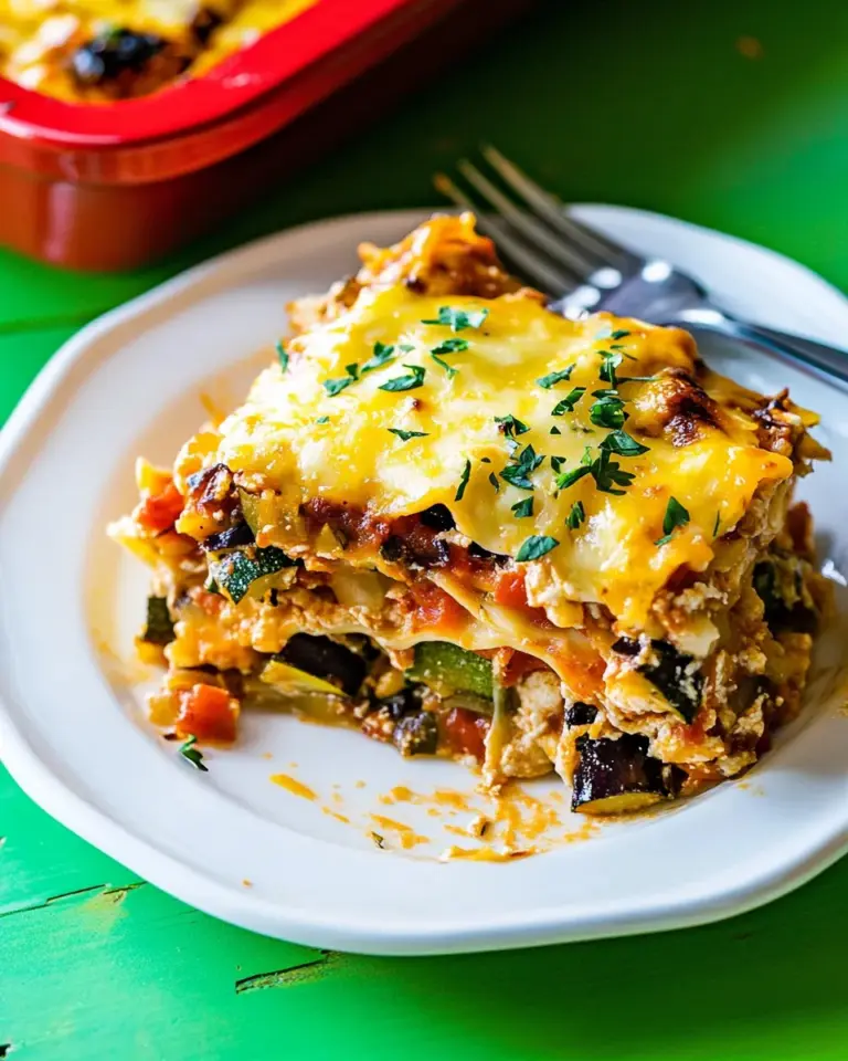 Homemade Lightened Up Vegetable Lasagna Casserole photo