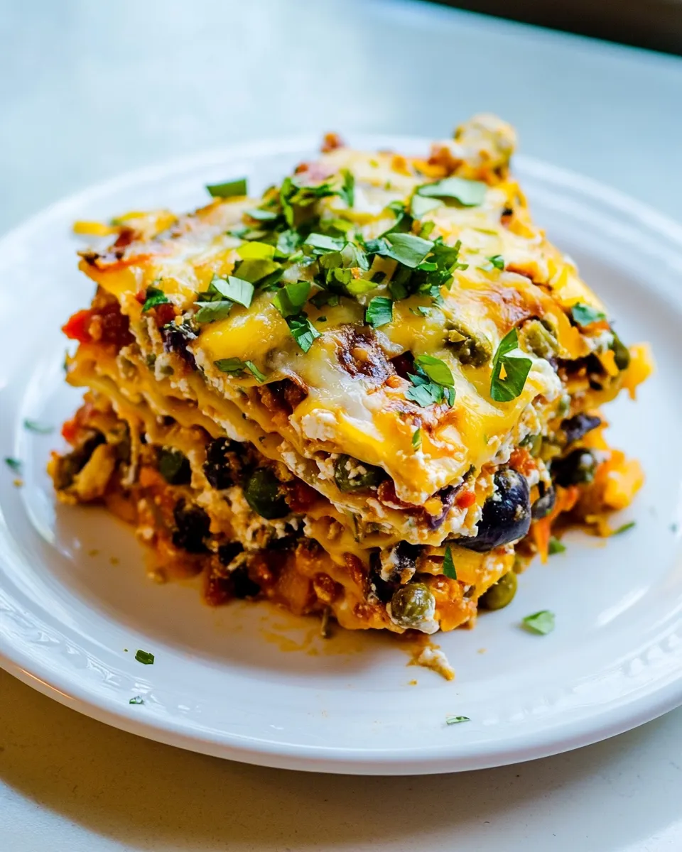 Classic Lightened Up Vegetable Lasagna Casserole image