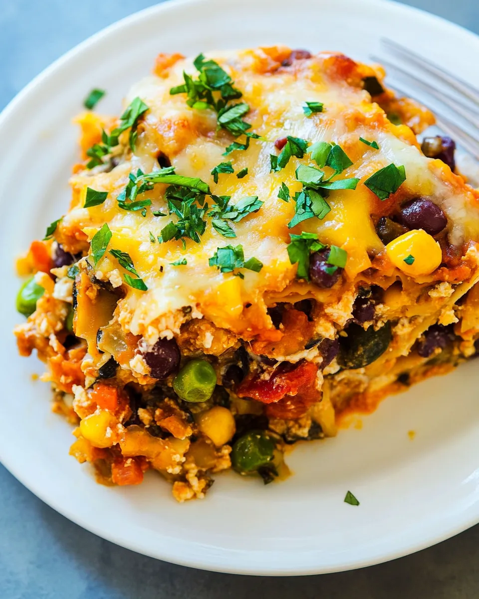 Easy Lightened Up Vegetable Lasagna Casserole recipe photo
