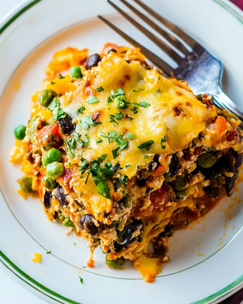 Delicious Lightened Up Vegetable Lasagna Casserole dish photo