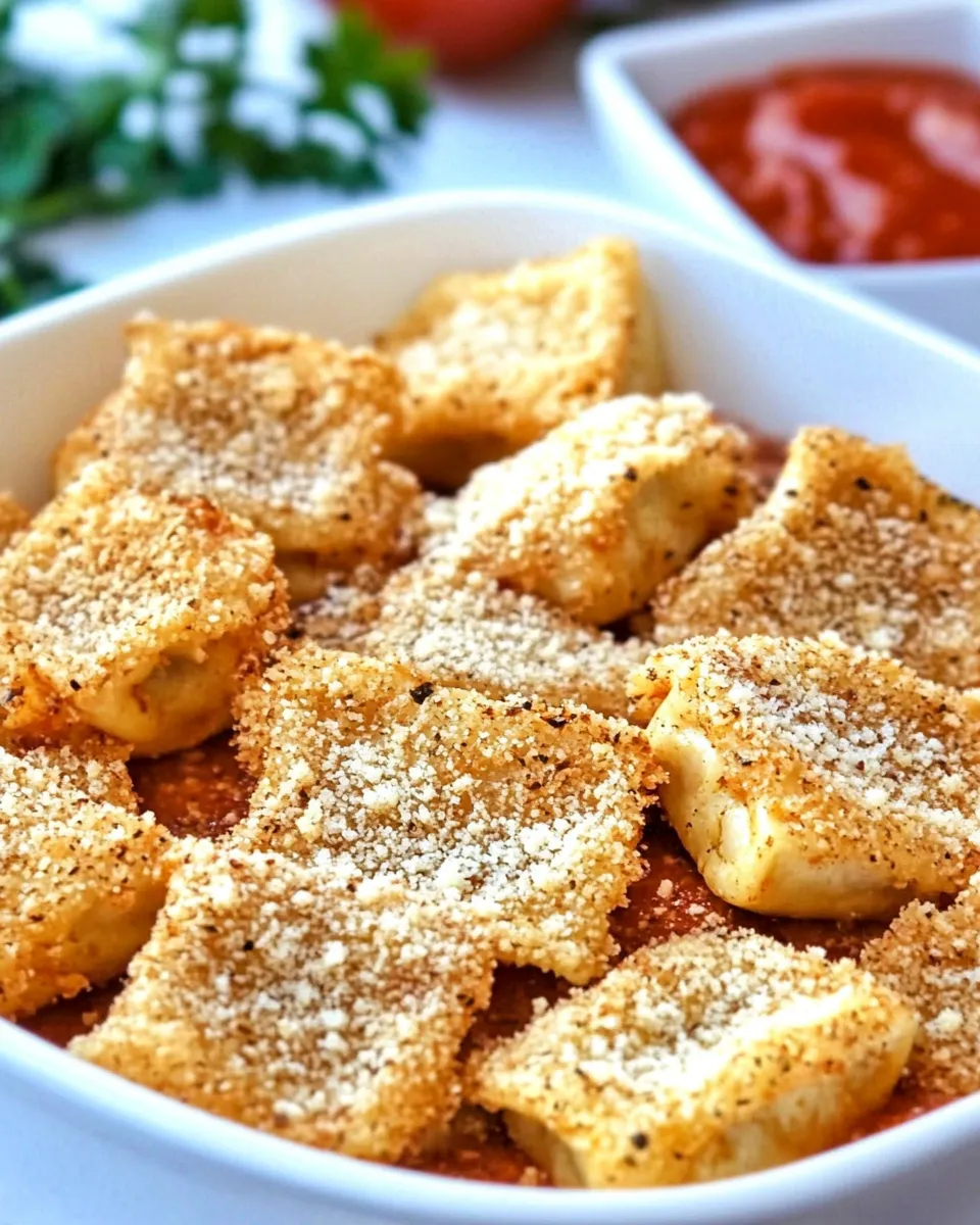 Delicious Lighter Fried Ravioli Recipe shot