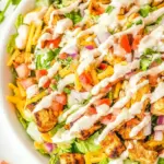 Homemade Loaded Chicken Taco Salad with Creamy Lime-Cilantro Dressing recipe photo