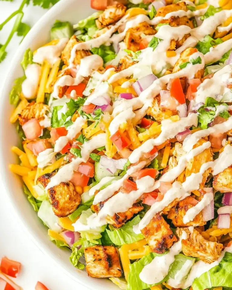 Homemade Loaded Chicken Taco Salad with Creamy Lime-Cilantro Dressing recipe photo