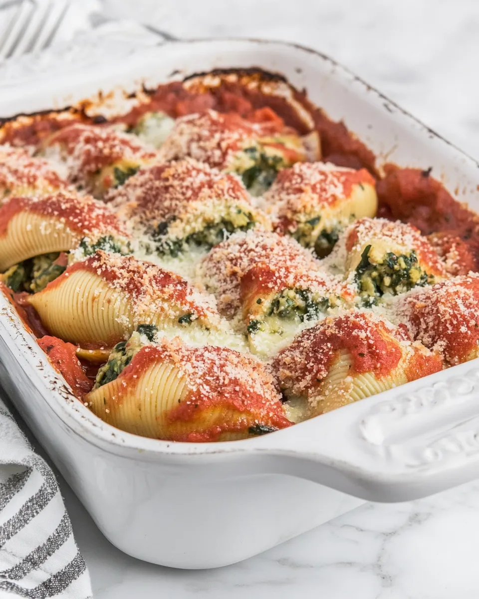 Delicious Low Fat Stuffed Shells recipe image