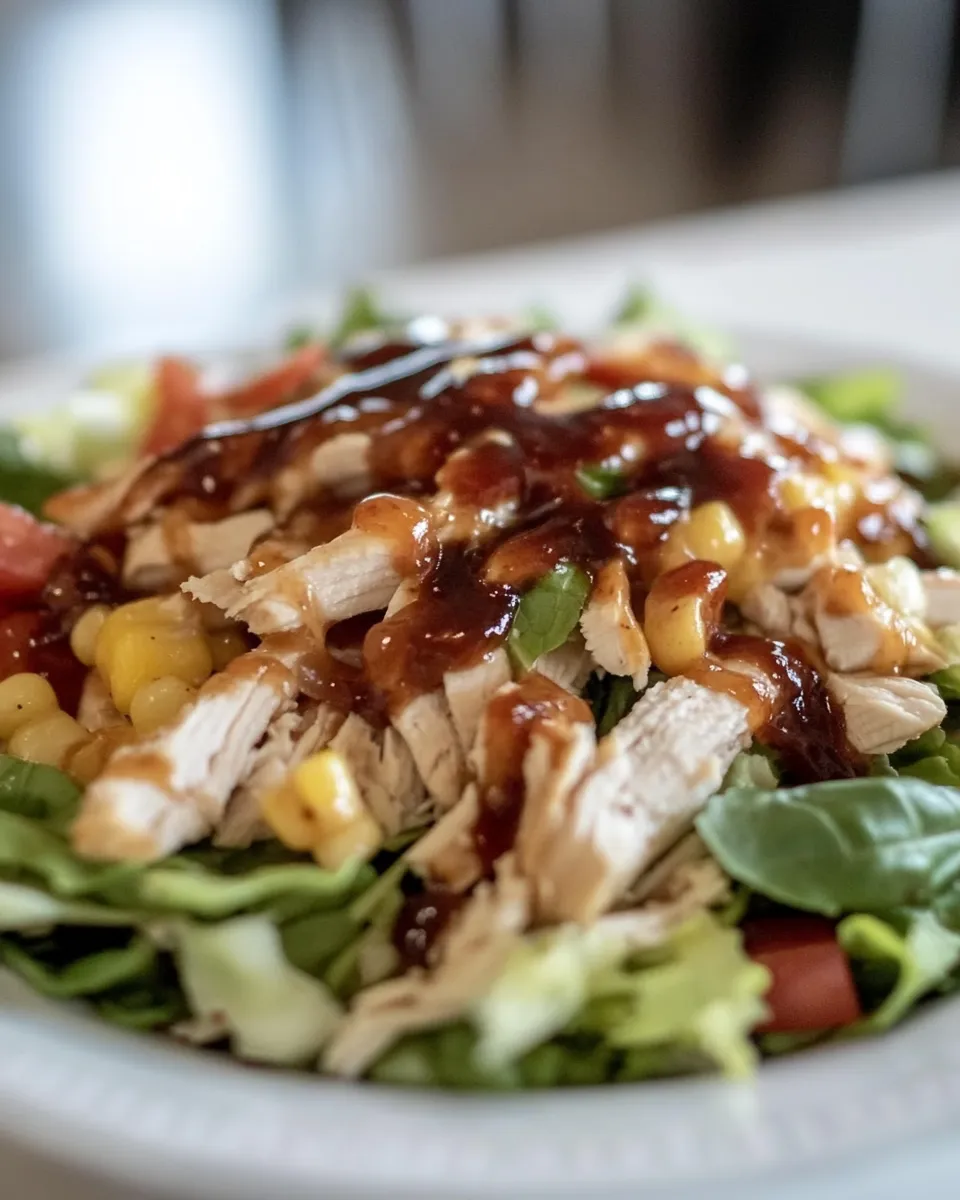 Homemade Macro Friendly BBQ Chicken Salad photo