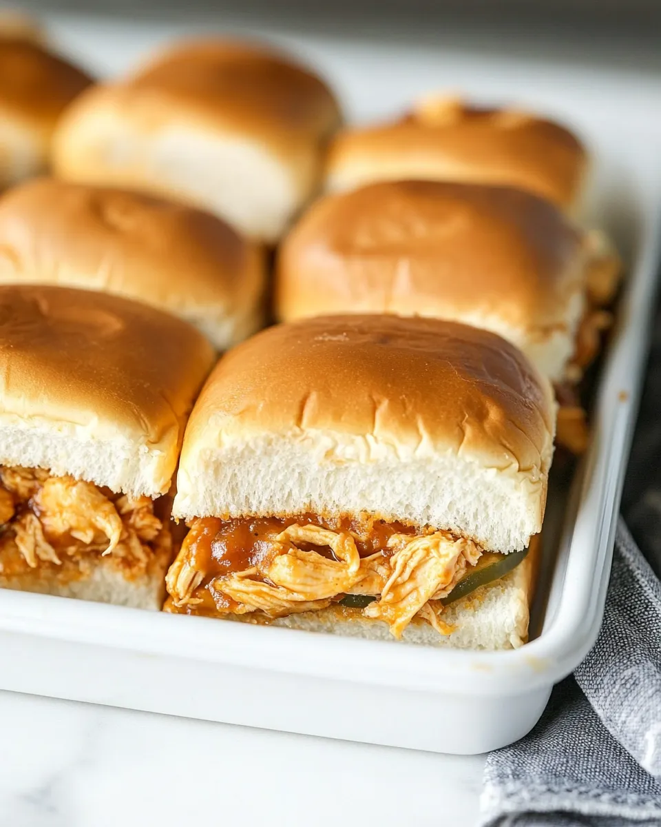 Classic Macro Friendly Crockpot BBQ Chicken Sliders image