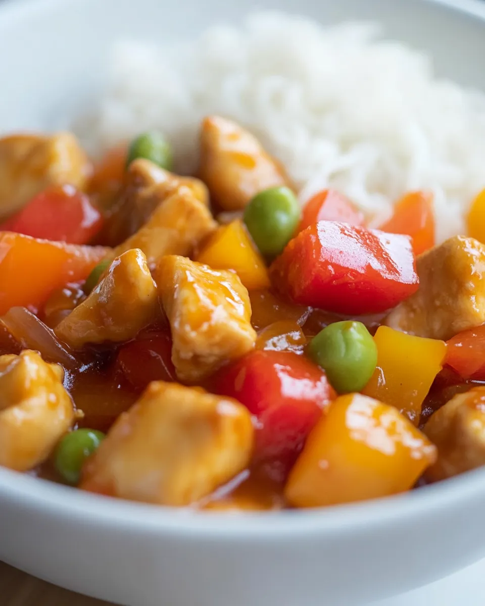 Delicious Macro Friendly Sweet and Sour Chicken dish photo