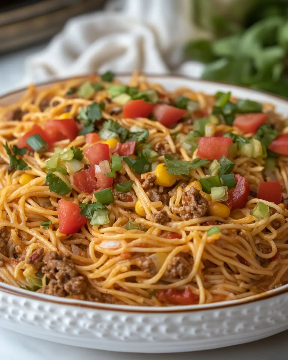 Easy Macro Friendly Taco Spaghetti recipe photo