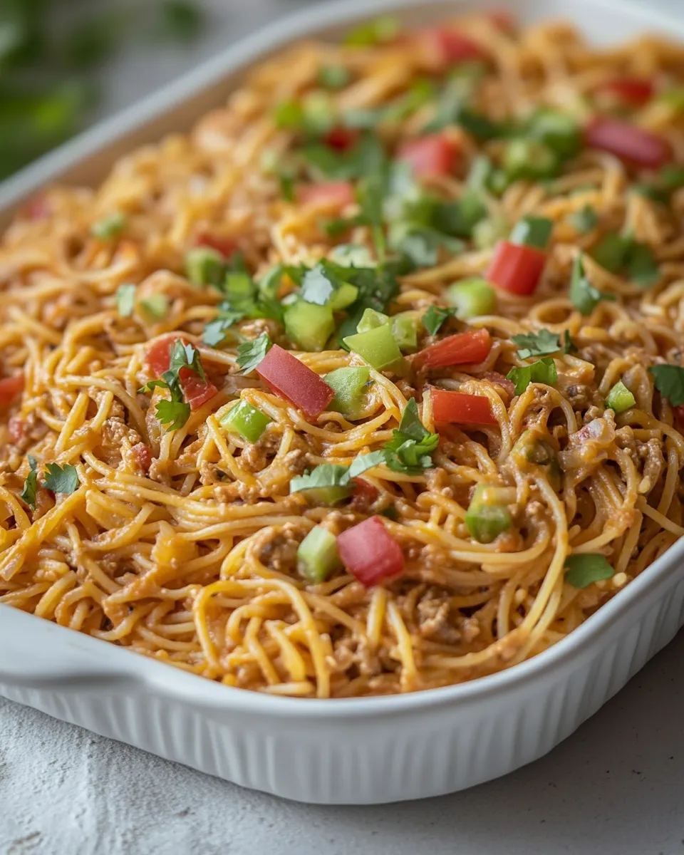 Delicious Macro Friendly Taco Spaghetti dish photo