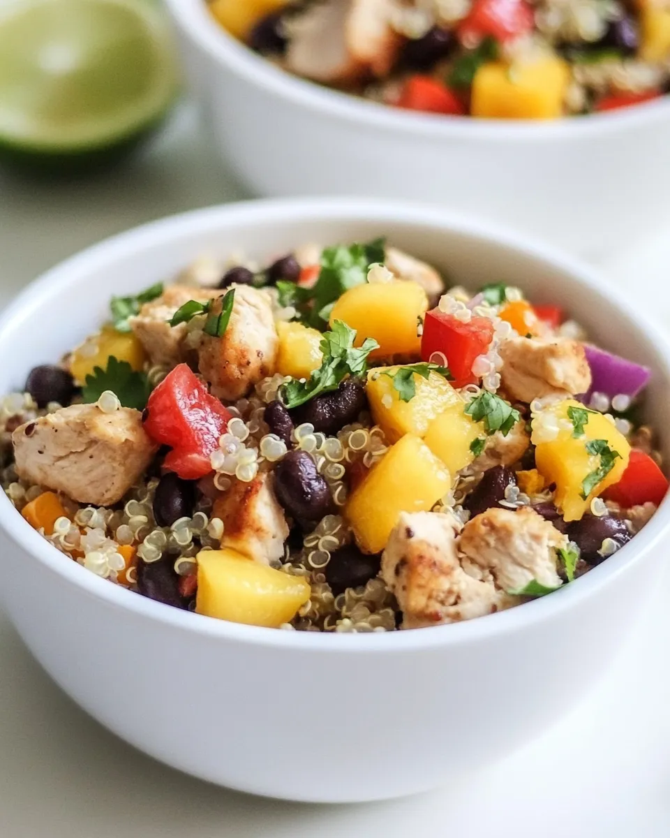 Fresh Mango Black Bean Chicken Quinoa Bowls picture