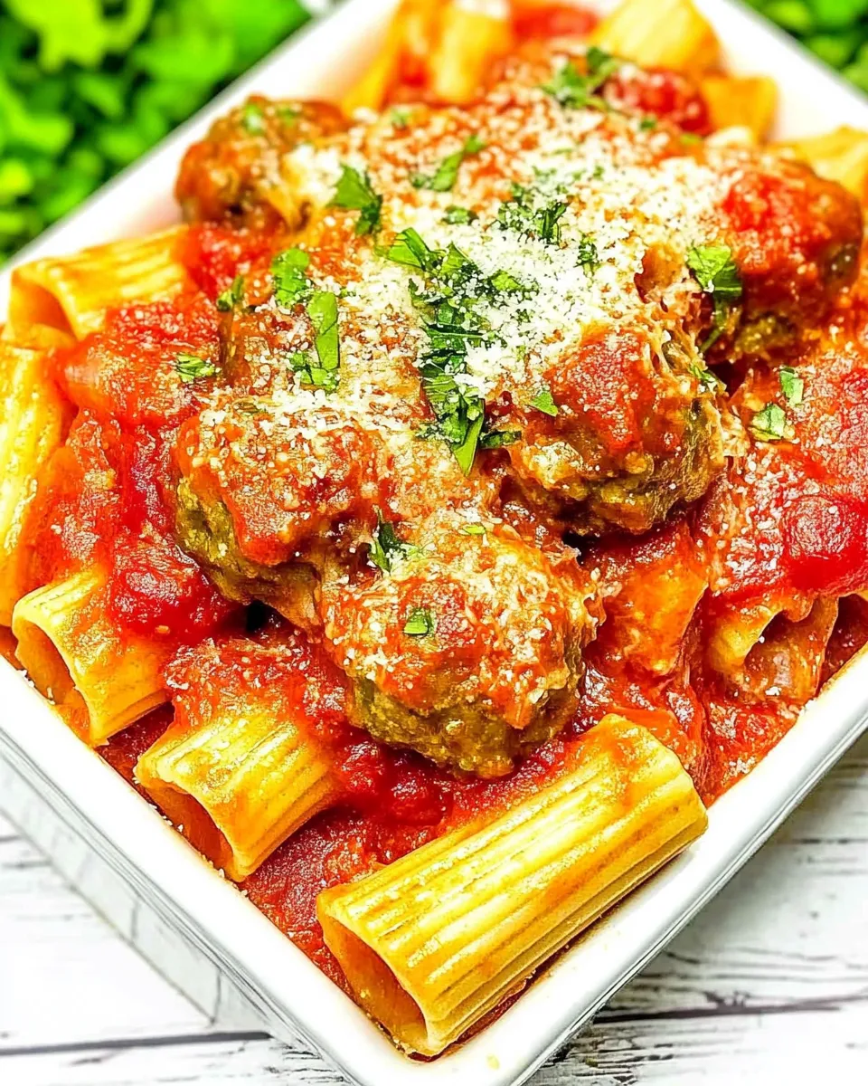 Homemade Meatball Rigatoni photo