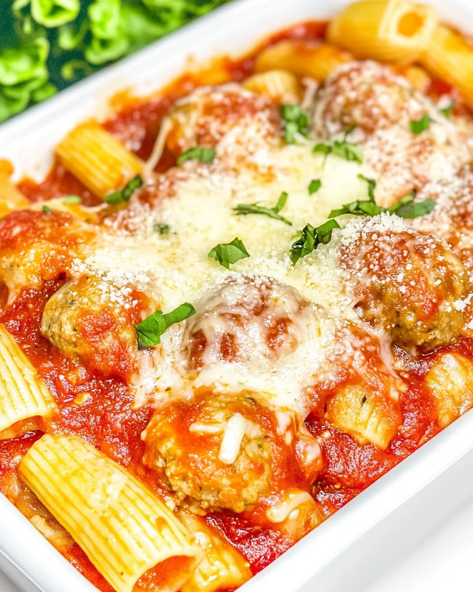 Delicious Meatball Rigatoni dish photo