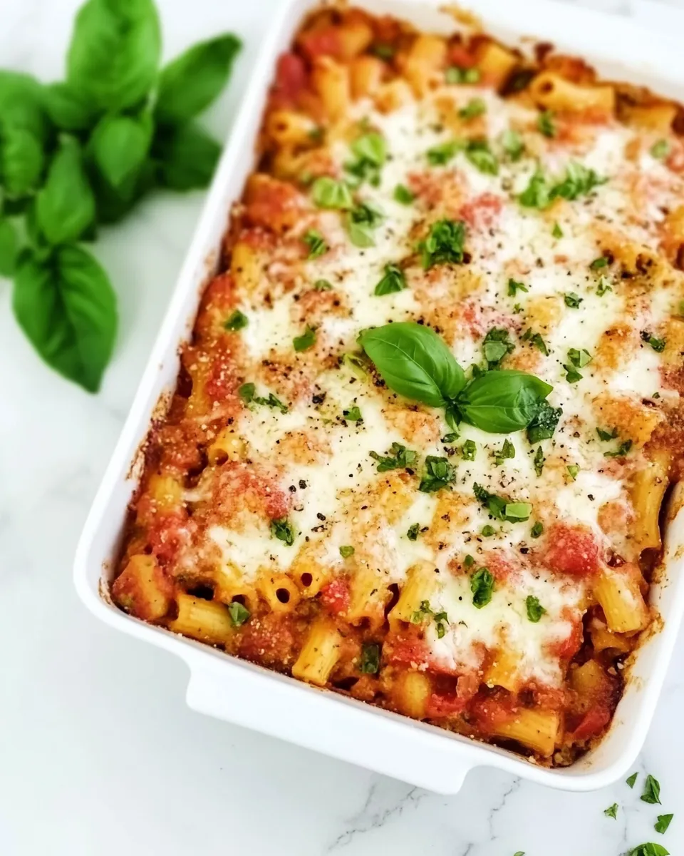 Delicious Meatless Baked Ziti plate image
