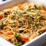 Homemade Mediterranean Angel Hair Pasta photo