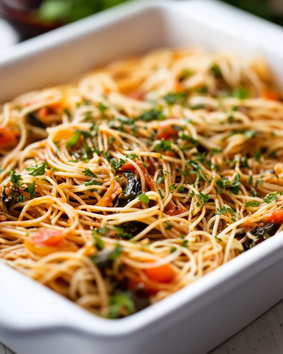 Homemade Mediterranean Angel Hair Pasta photo