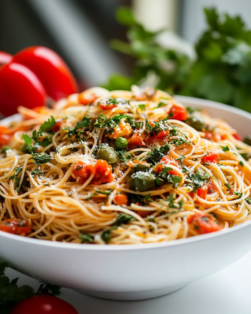 Classic Mediterranean Angel Hair Pasta image