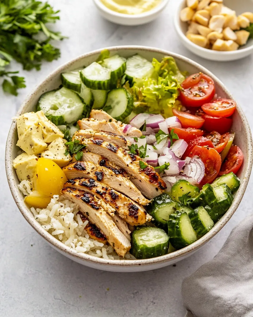 Classic Mediterranean Chicken Bowls image