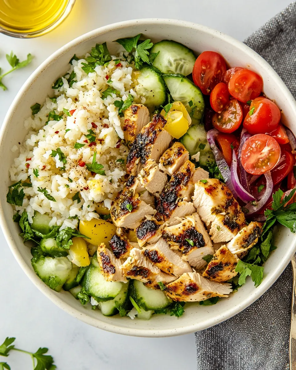 Delicious Mediterranean Chicken Bowls dish photo