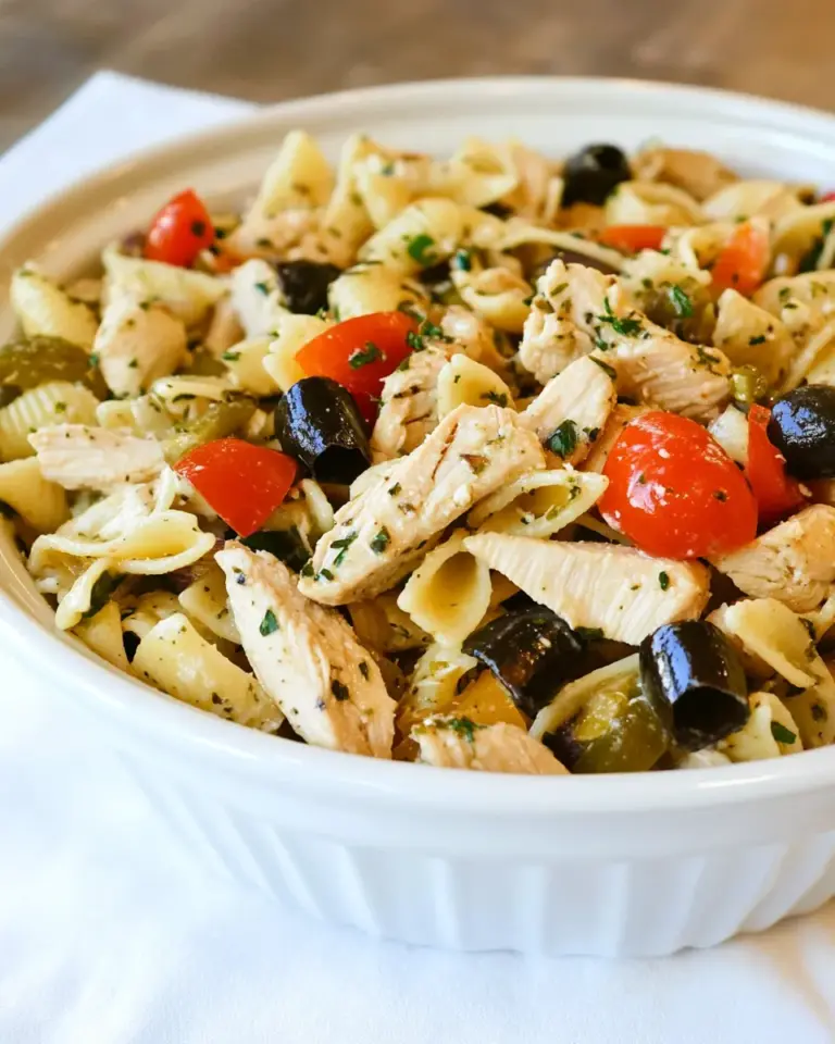 Homemade Mediterranean Chicken Pasta Salad photo