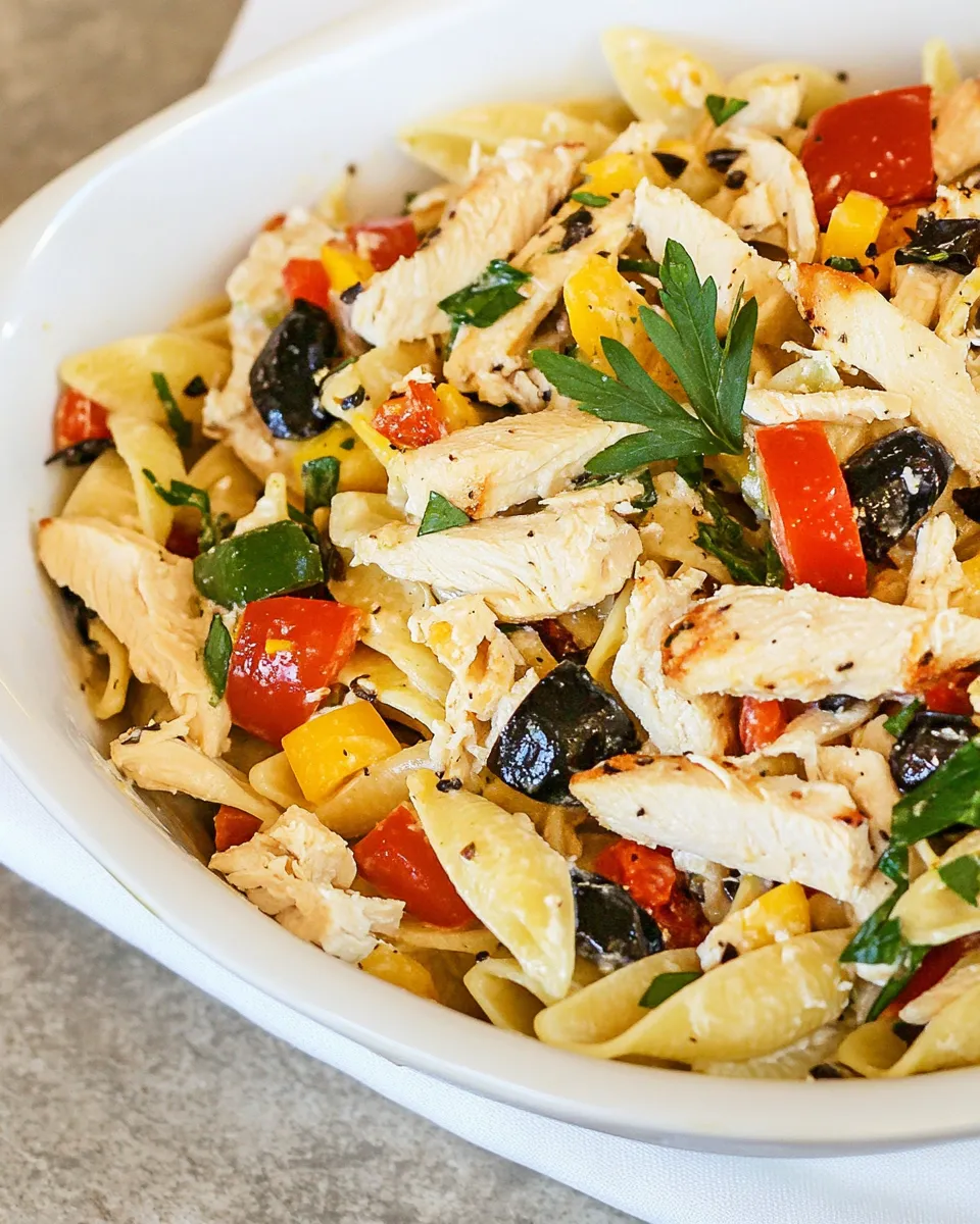 Easy Mediterranean Chicken Pasta Salad recipe photo
