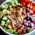 Homemade Mediterranean Grilled Chicken Salad recipe photo