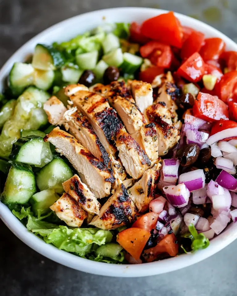 Homemade Mediterranean Grilled Chicken Salad recipe photo