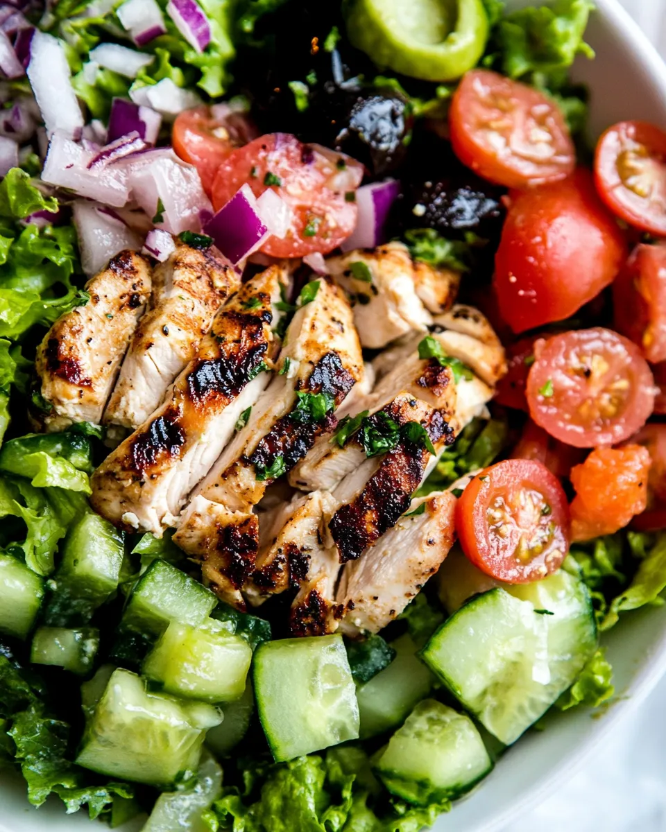 Classic Mediterranean Grilled Chicken Salad dish photo