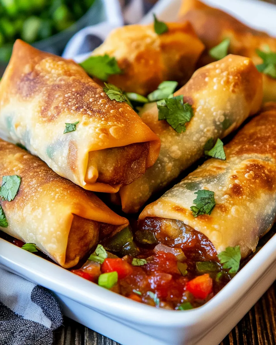 Classic Mexican Chicken Egg Rolls image