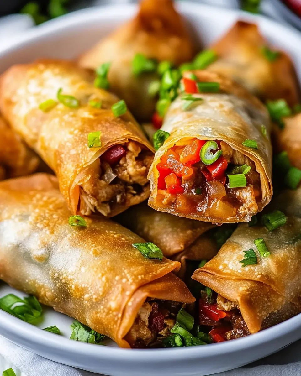 Delicious Mexican Chicken Egg Rolls dish photo