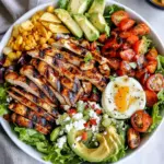 Homemade Mexican Grilled Chicken Cobb Salad. recipe photo