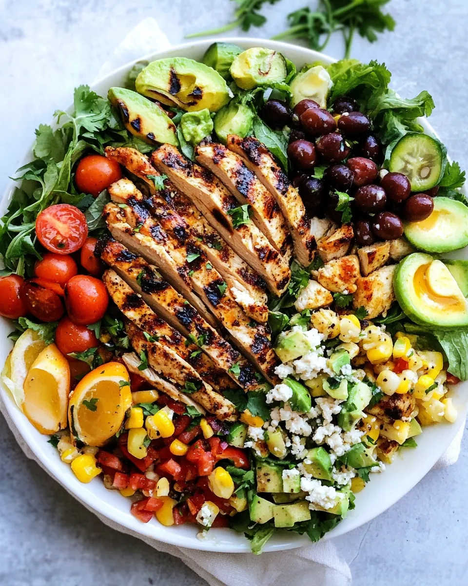 Classic Mexican Grilled Chicken Cobb Salad. dish photo