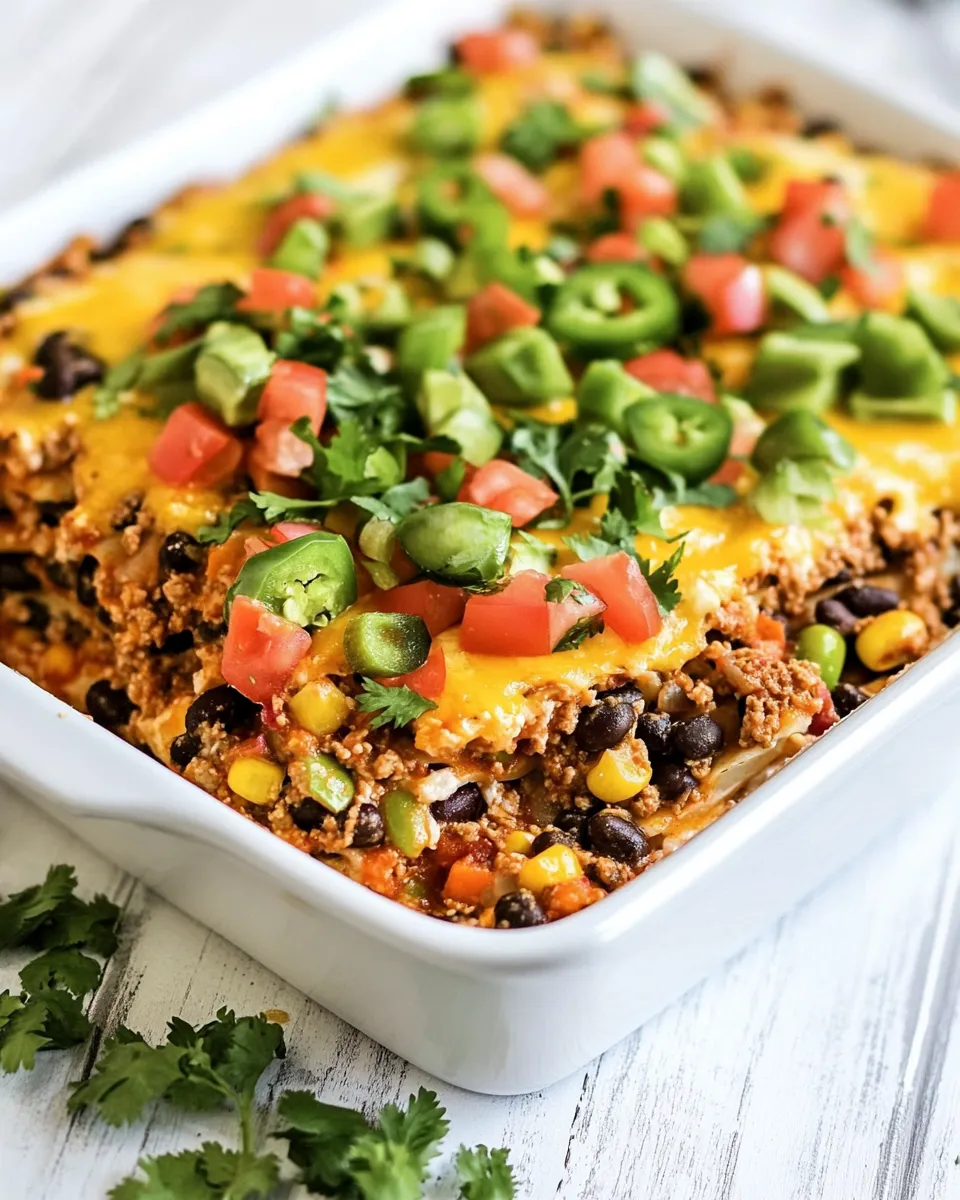 Delicious Mexican Lasagna with Tortillas plate image