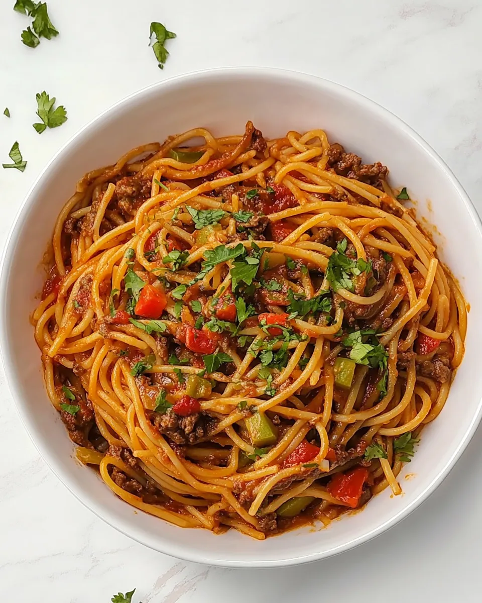 Homemade Mexican Spaghetti photo